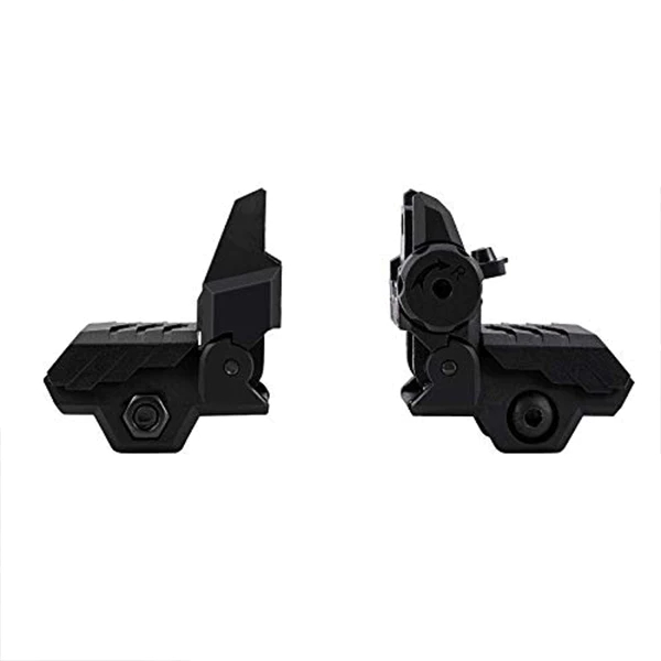 TS1 Flip up Battle Iron Sights Front and Rear Sights For Picatinny Rail(With optical fiber)