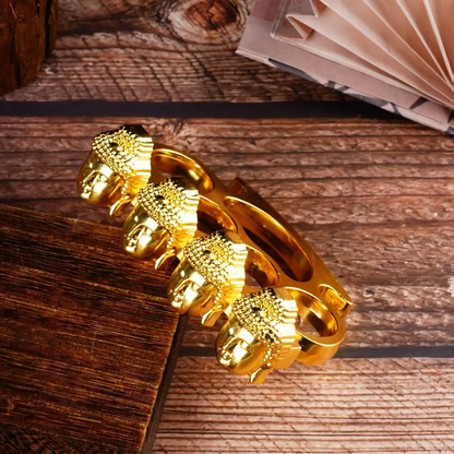 Buddha-head Brass Knuckles Metal Vintage Self-defense