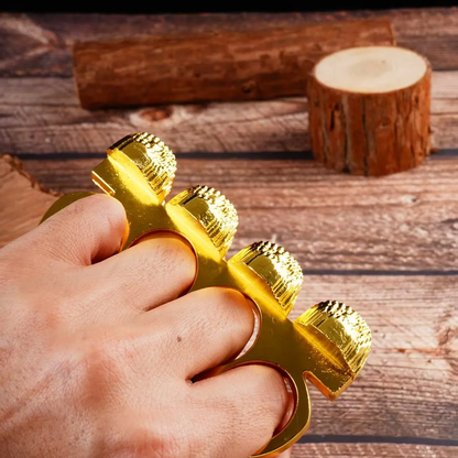 Buddha-head Brass Knuckles Metal Vintage Self-defense