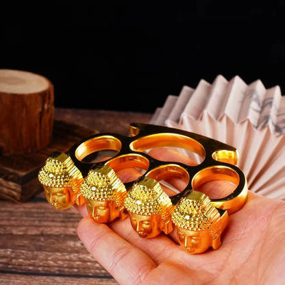 Buddha-head Brass Knuckles Metal Vintage Self-defense