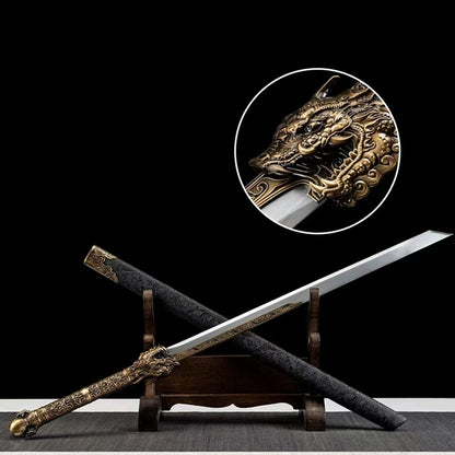 Handmade Ao Long Chinese Sword With High Manganese Steel