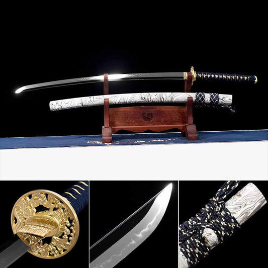 T10 Wave Katana with Mirror-Polished Finish