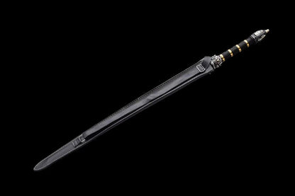 Hand Forged Gold Steel Sword breaker Damascus Steel