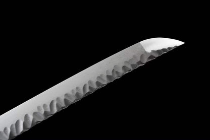 Hand Forged Japanese Samurai Katana Confidante Pattern Steel Hammered Texture