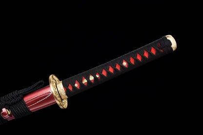 Hand Forged Japanese Samurai Katana Naraka：Bladepoint Pattern Steel Blade baking blue