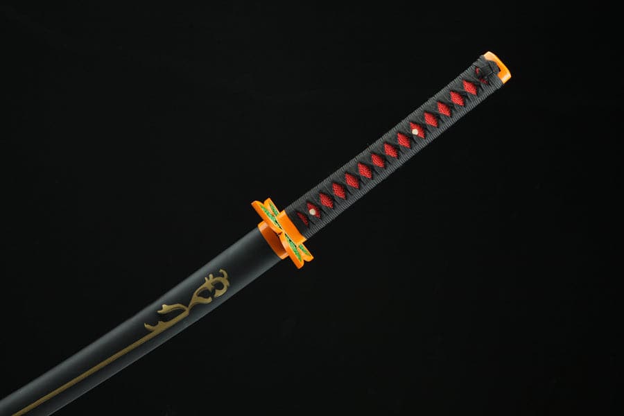 Handmade Anime Demon Slayer Tanjiro Nichirin 3rd Generation Sword 1045 High Carbon Steel Black