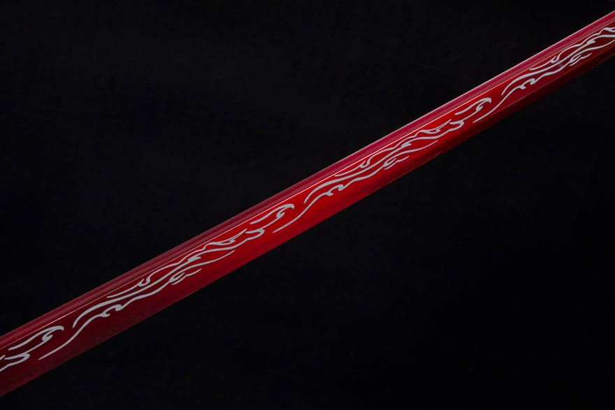 Handmade High-performance  Manganese steel Chinese Sword With Red Blade