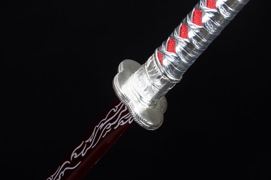 Handmade High-performance  Manganese steel Chinese Sword With Red Blade