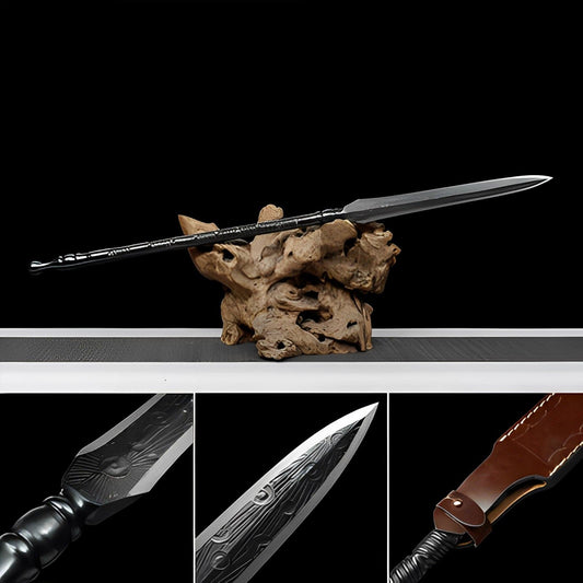 Handmade Overlord Gun Turn Pattern Steel One-piece forging