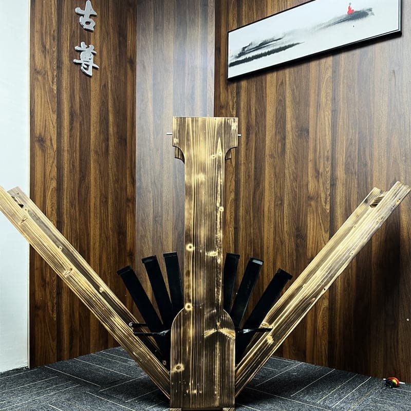 Wooden self-ejecting sword Box